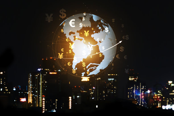 金融技术概念电子货币。城市背景下的加密货币、电子支付和互联网网络连接图片下载