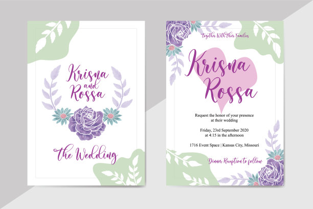 婚礼卡片，玫瑰花瓣图片下载