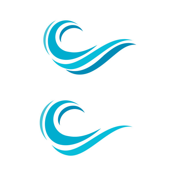 水波浪图标设计图片下载