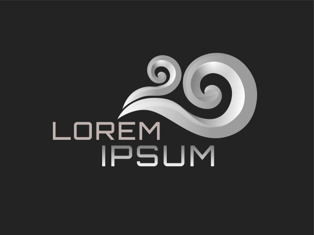 曲面logo模板图标图片下载