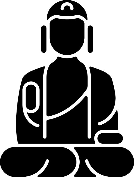 山佛博物馆黑色字形图标图片下载