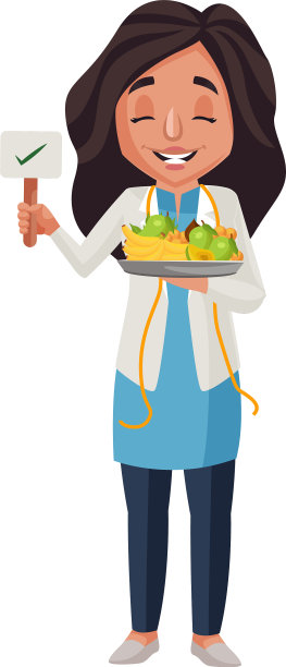 女营养学家卡通人物图片下载