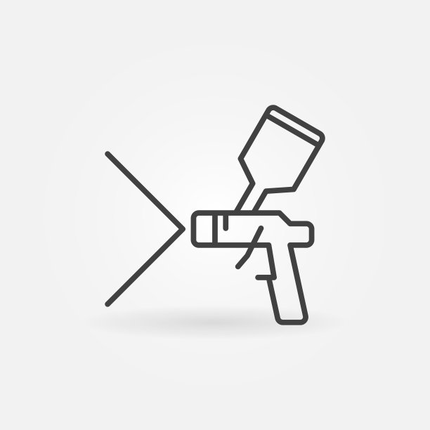 喷漆枪细线概念图标图片下载