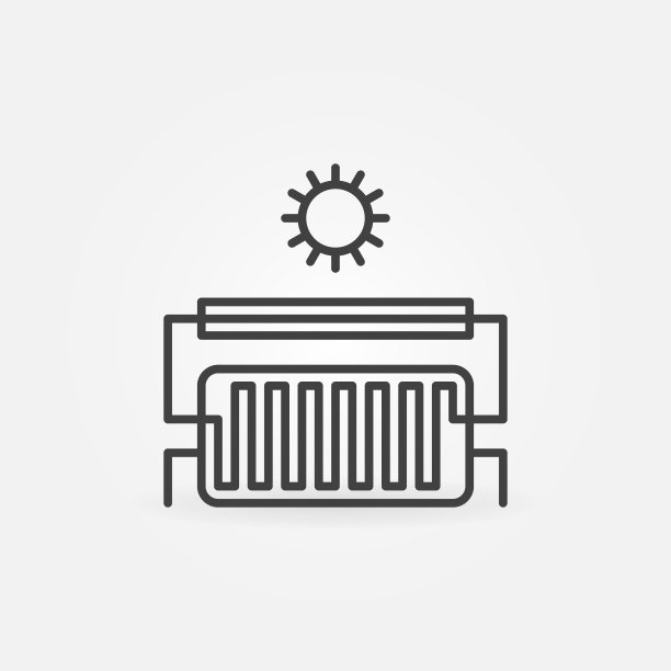太阳能热水器轮廓图标图片下载