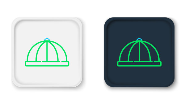 线婴儿帽子图标孤立在白色背景图片下载