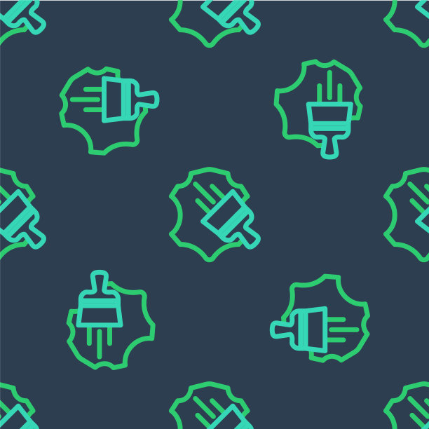 线皮革图标隔离无缝图案上图片下载