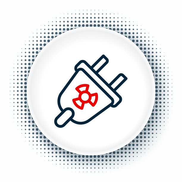 线路辐射电插头图标隔离上图片下载