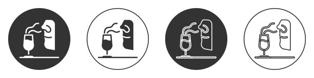 黑色侍酒师图标孤立在白色背景图片下载