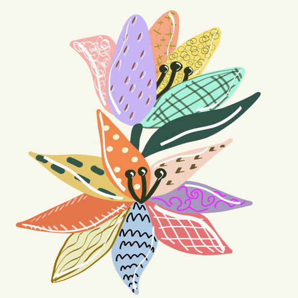 现代抽象花卉艺术图片下载