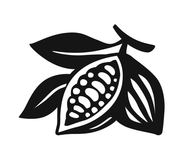 可可水果上的分支标志图片下载