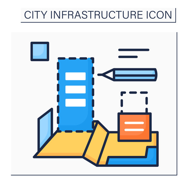 规划城市颜色图标图片下载