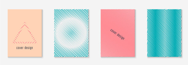 梯度覆盖模板与线几何图片下载