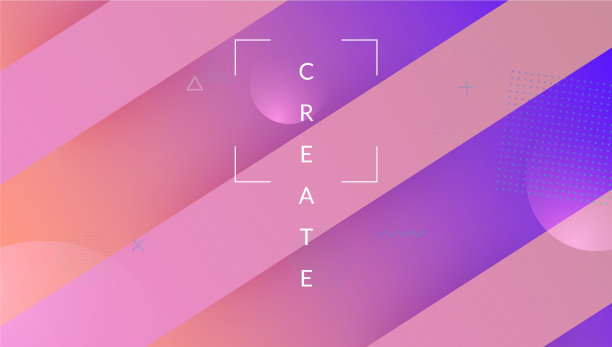 霓虹灯传单彩虹封面蓝色充满活力的海报图片下载