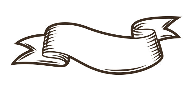 雕刻的复古装饰丝带横幅图片下载