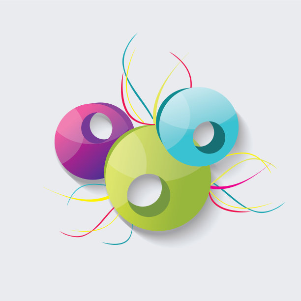 圆圈符号与白色的漩涡线图片下载