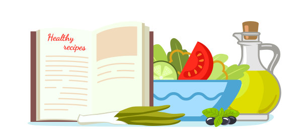 健康食谱食谱书创意烹饪平面图片下载