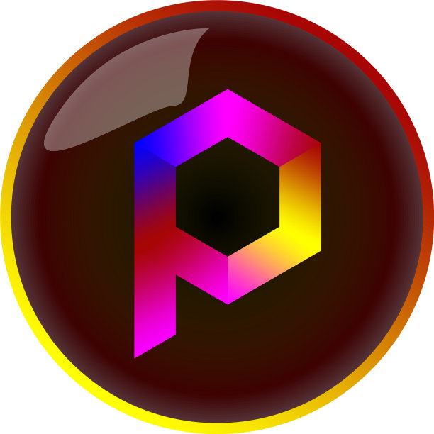 现代3d标志字母p设计图片下载