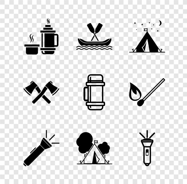 设置保温瓶集装箱漂流船游客帐篷图片下载