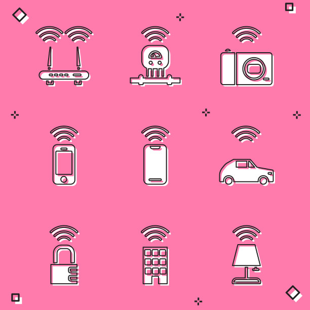 设置路由器和wi-fi信号的智能传感器照片图片下载