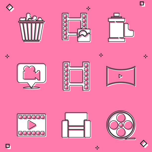 把爆米花放在盒式播放摄像机胶卷卷里图片下载