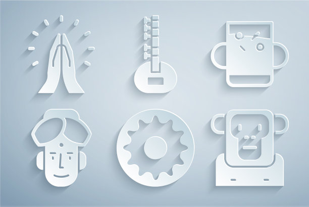 设脉轮杯茶和叶印第安人图片下载