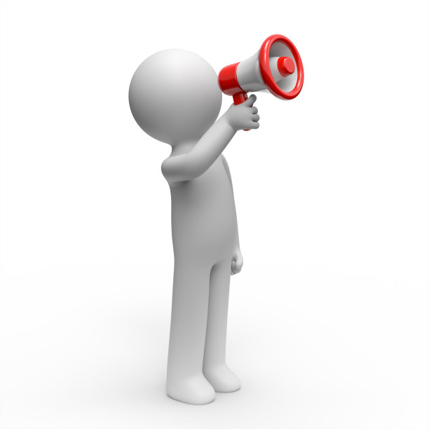 拿着喇叭的3d人图片下载