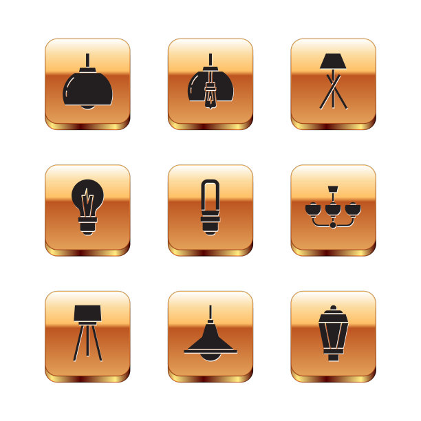 设置吊灯、落地灯、led灯泡灯图片下载