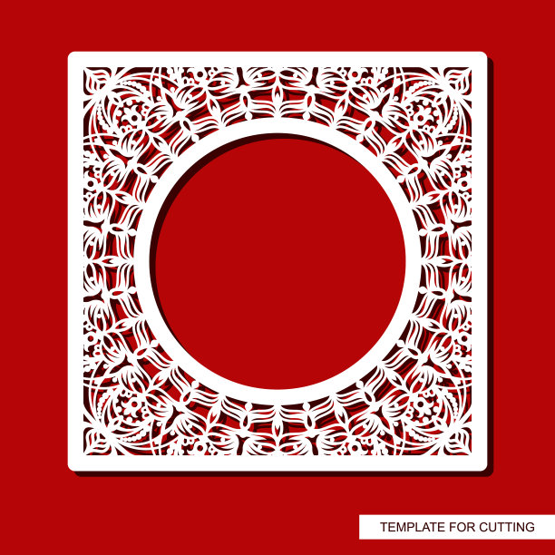 有雕刻图案的方形相框图片下载