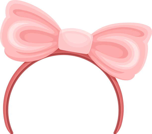 带粉红色蝴蝶结的发带作为生日派对照片图片下载