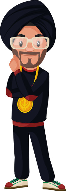 旁遮普歌手卡通人物图片下载