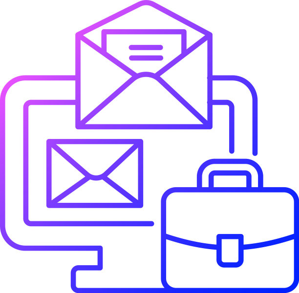 在线邮件渐变线性图标图片下载