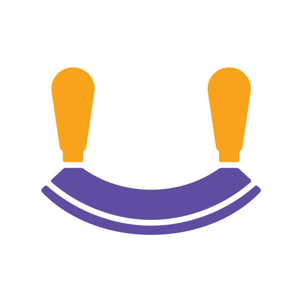 双叶草本切割器或mezzaluna字形图标图片下载