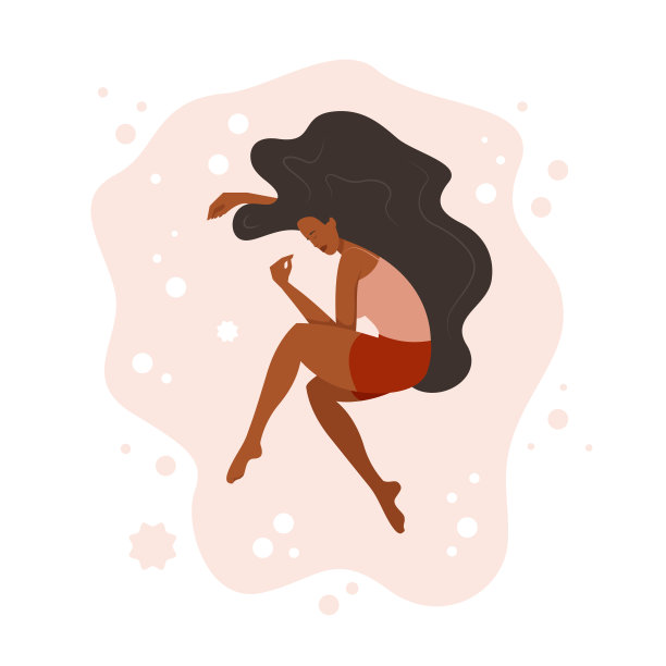 可爱的年轻女人依偎在一起。俯视图矢量插图。图片下载