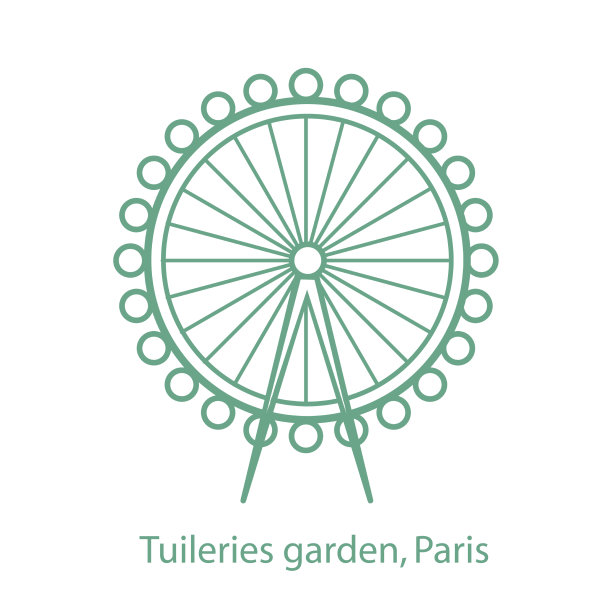 杜伊勒里花园位于巴黎前的公共花园图片下载