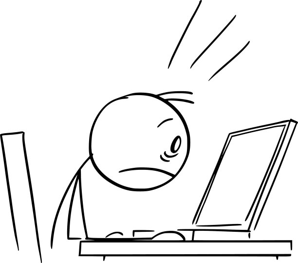 震惊的人在办公室工作和观看图片下载