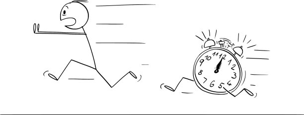 从时间闹钟或截止日期跑出来的人图片下载