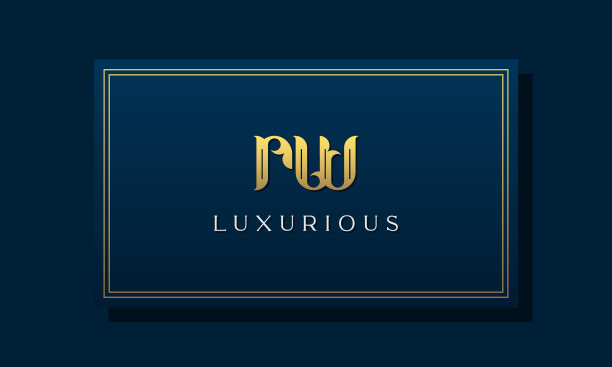 复古皇家首字母RW标志。图片下载