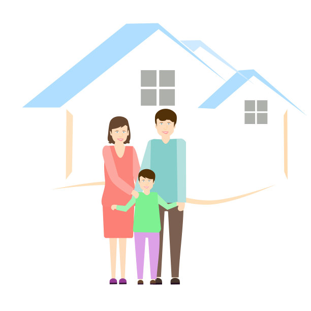 一家人父子手牵着手图片下载