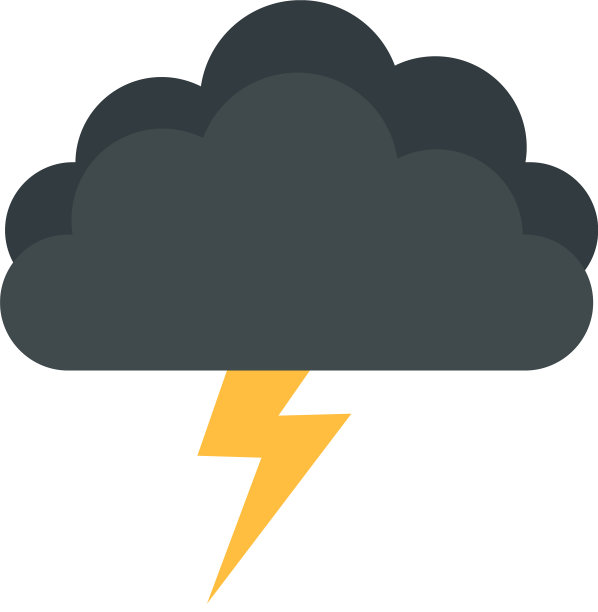 季节雷雨图标平孤立图片下载