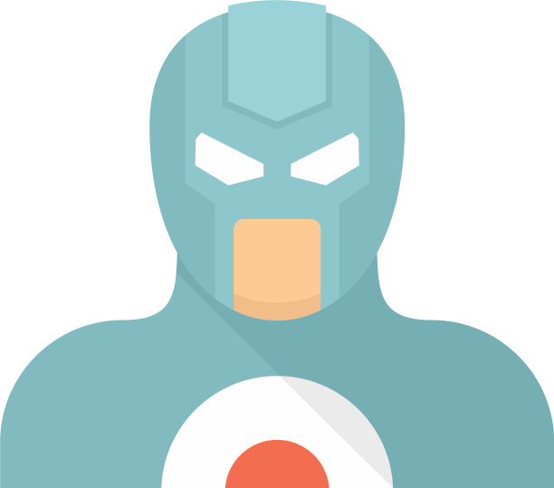 超级英雄人物图标扁平孤立图片下载