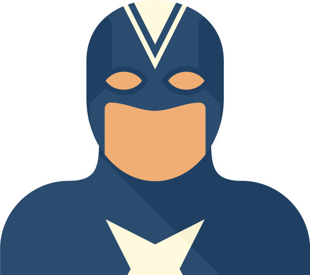 幻想超级英雄偶像扁平孤立图片下载