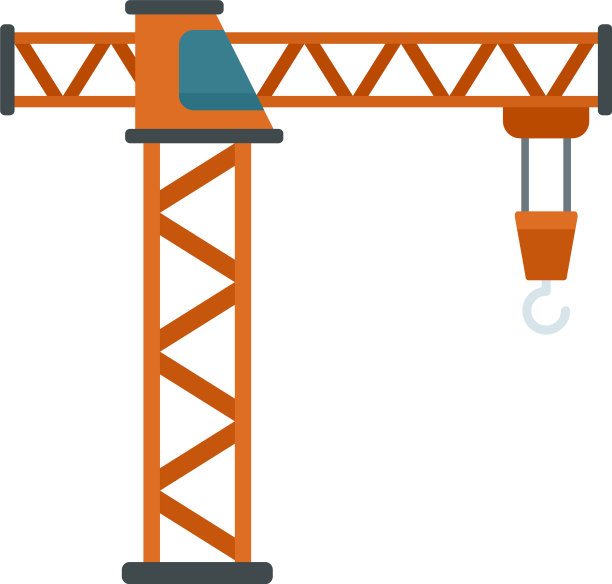建筑吊车图标平隔离图片下载
