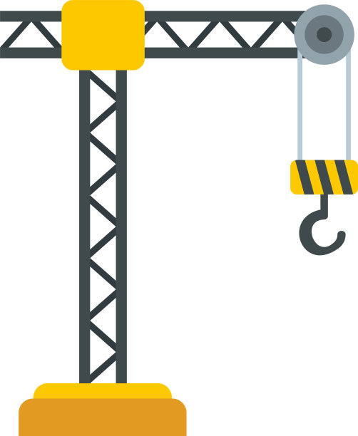建筑起重机图标平孤立图片下载