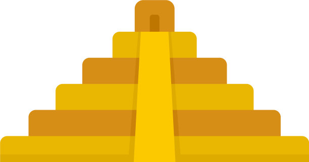 巴西金字塔图标扁平孤立图片下载