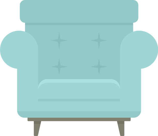 扶手椅图标平坦的孤立的图片下载