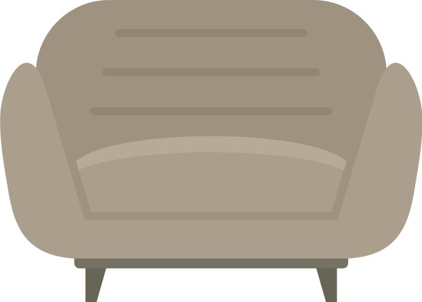 设计扶手椅图标平面隔离图片下载