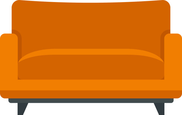 沙发扶手椅图标扁平孤立图片下载