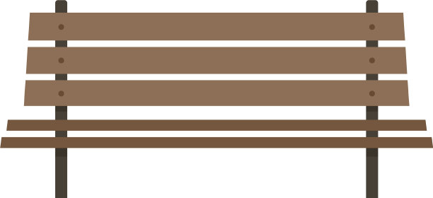 户外长凳图标平孤立图片下载