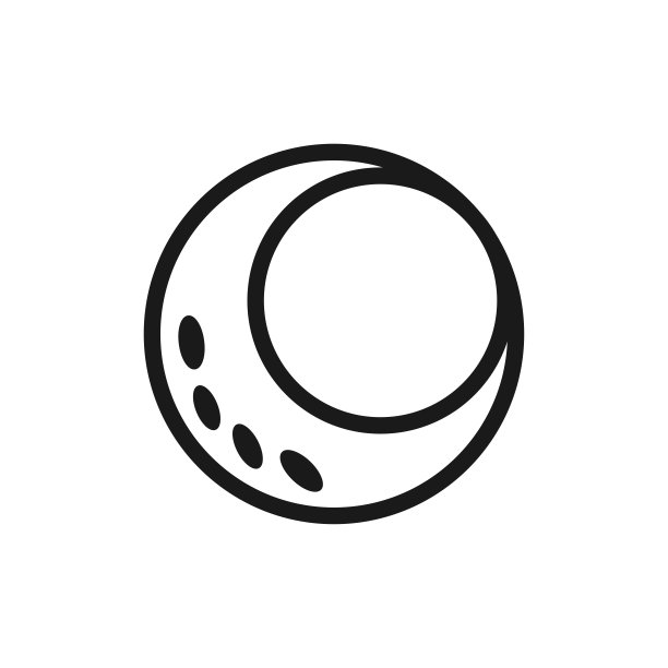 月亮图标持平。插图孤立矢量符号符号图片下载