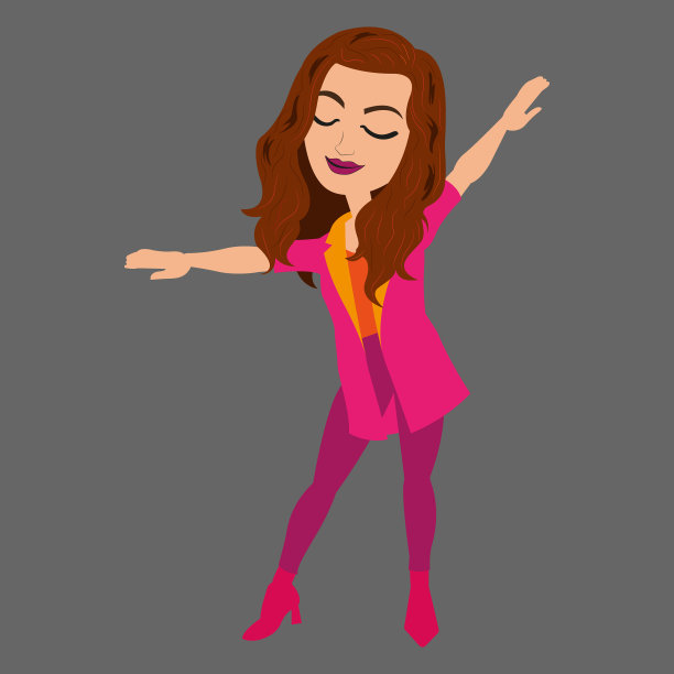 站在灰色背景下的女人图片下载